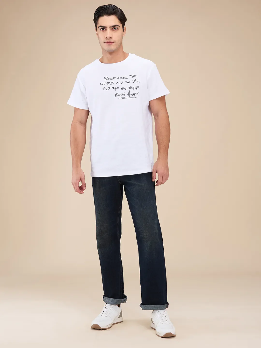 Blue Boot Cut Fit Men's Denims by Being Human Clothing - Image 2