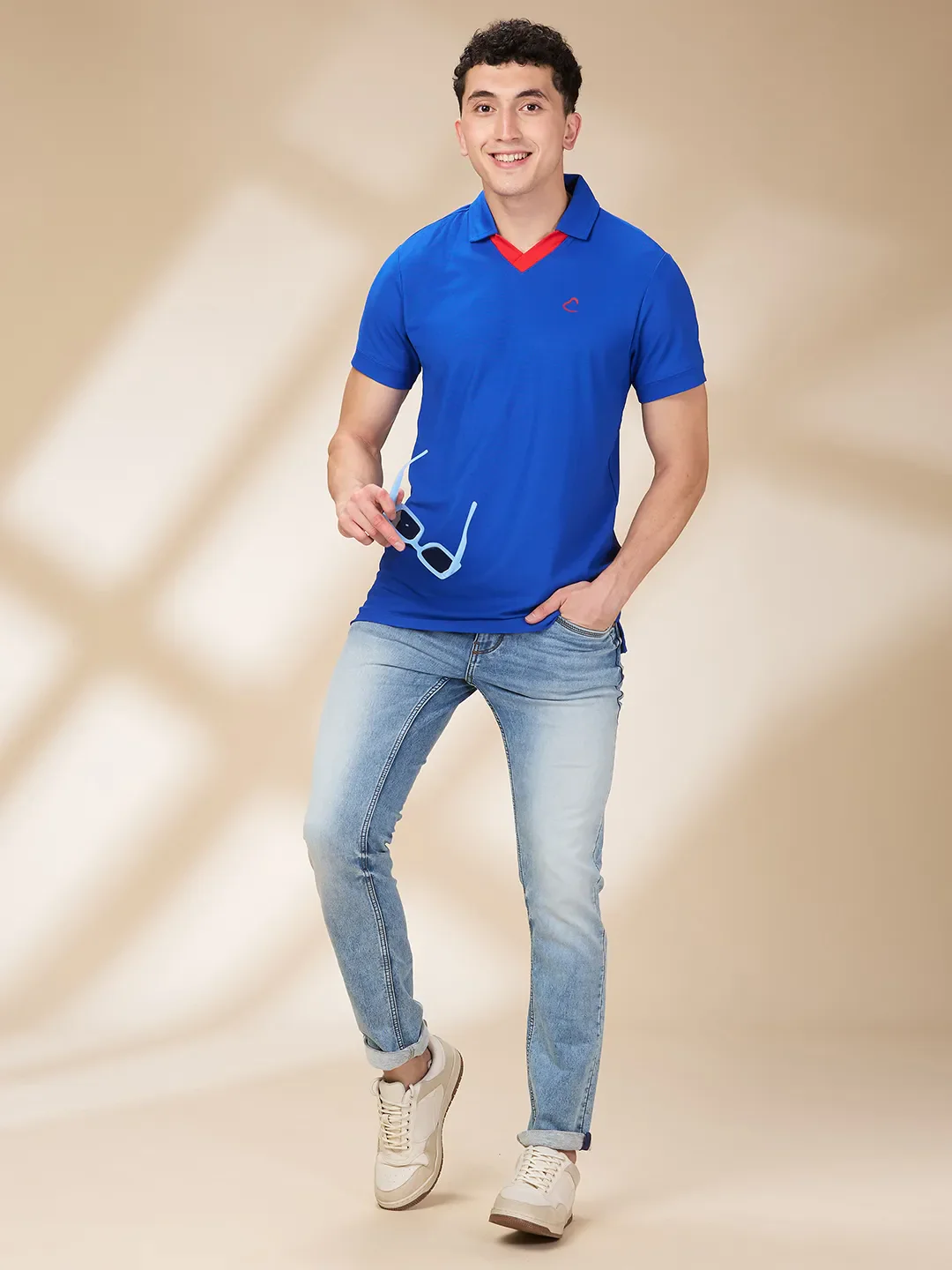 Light Blue Skinny Fit Denims For Men By Being Human Clothing - Image 6