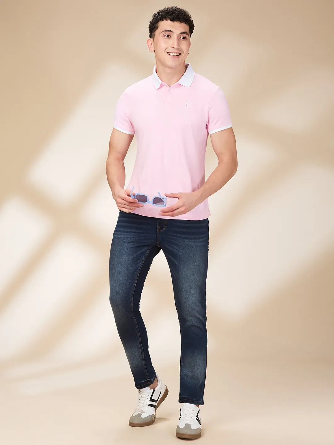Dark Blue Cropped Fit Denims For Men By Being Human Clothing - Image 6