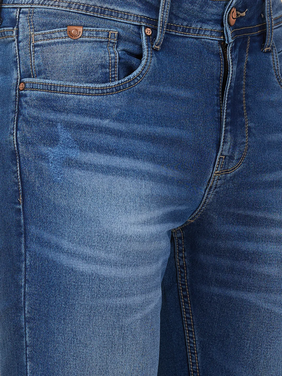 Blue Slim Fit Denims For Men By Being Human Clothing - Image 5