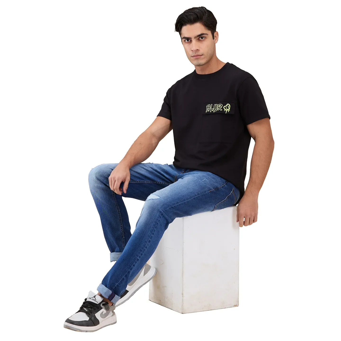 Blue Slim Fit Men's Denims by Being Human Clothing - Image 6