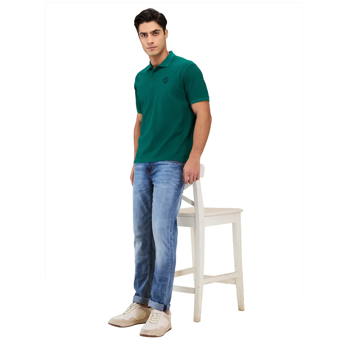 Blue Slim Fit Denims For Men By Being Human Clothing - Image 6