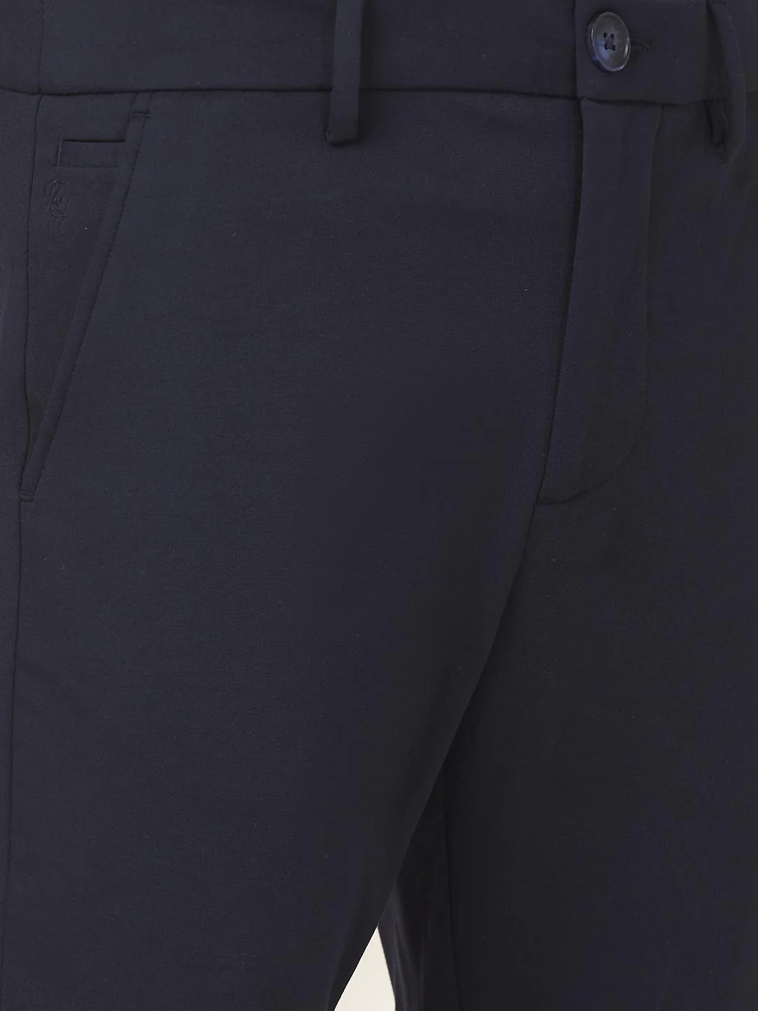 Navy Cropped Fit Chino For Men By Being Human Clothing - Image 4