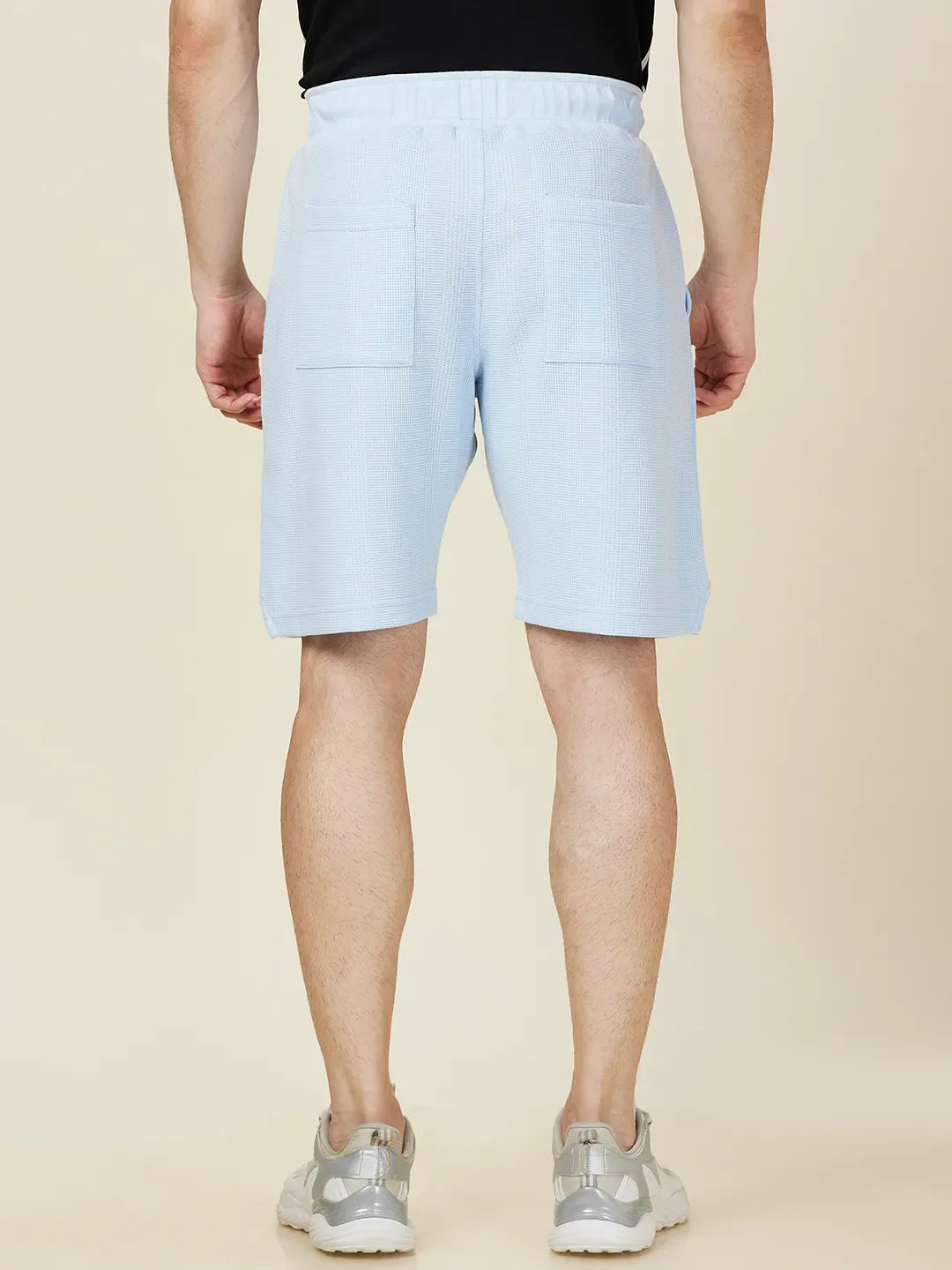 Blue Regular Fit Shorts For Men By Being Human Clothing - Image 3
