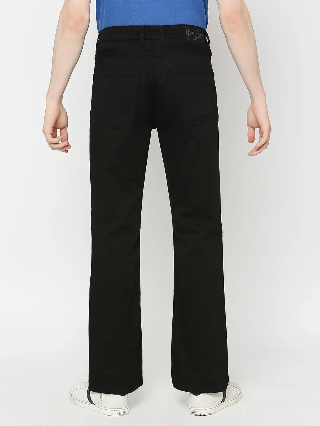 Black Boot Cut Fit Men's Denims by Being Human Clothing - Image 4