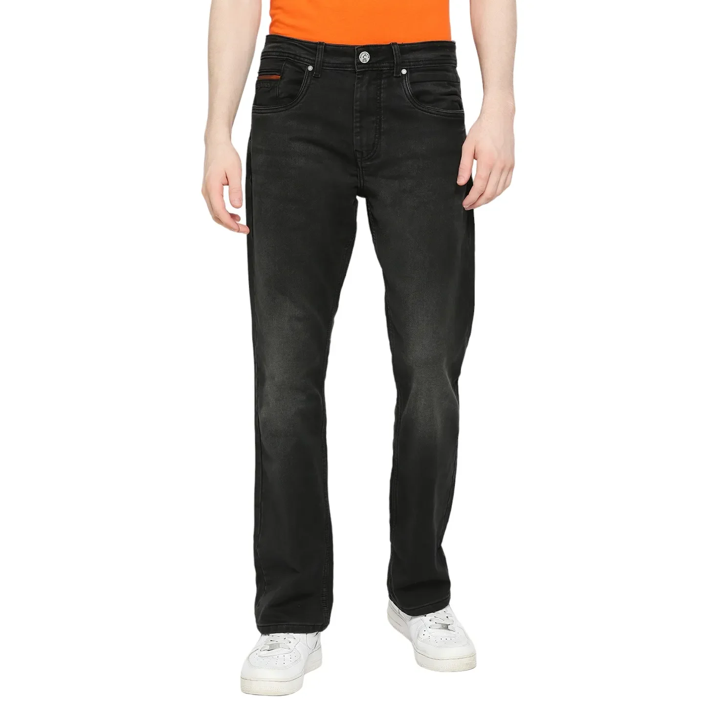 Black Boot Cut Fit Men's Denims by Being Human Clothing