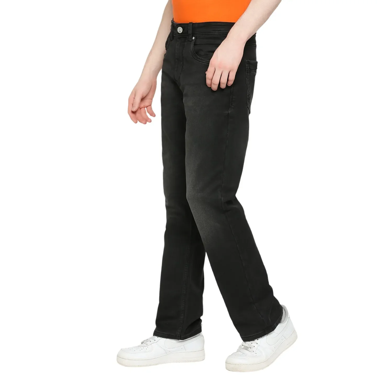 Black Boot Cut Fit Men's Denims by Being Human Clothing - Image 2