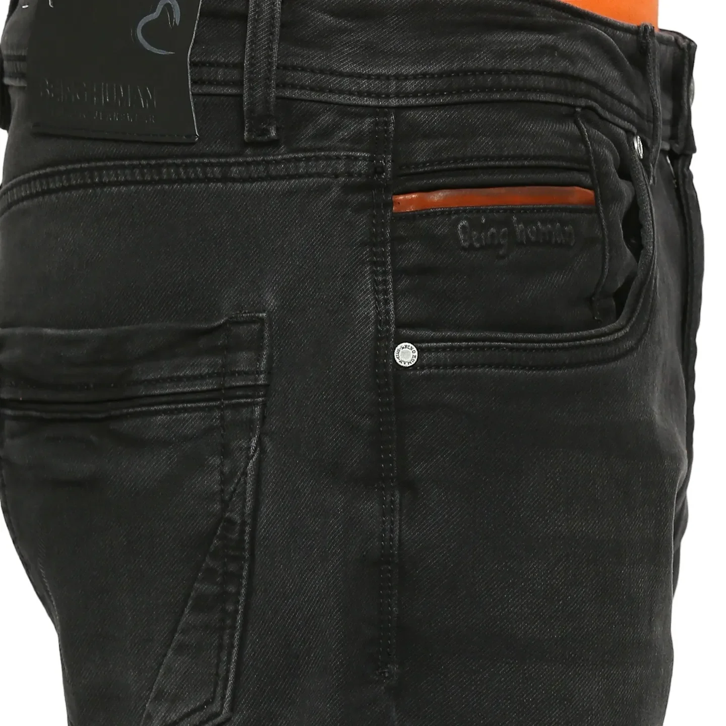 Black Boot Cut Fit Men's Denims by Being Human Clothing - Image 5