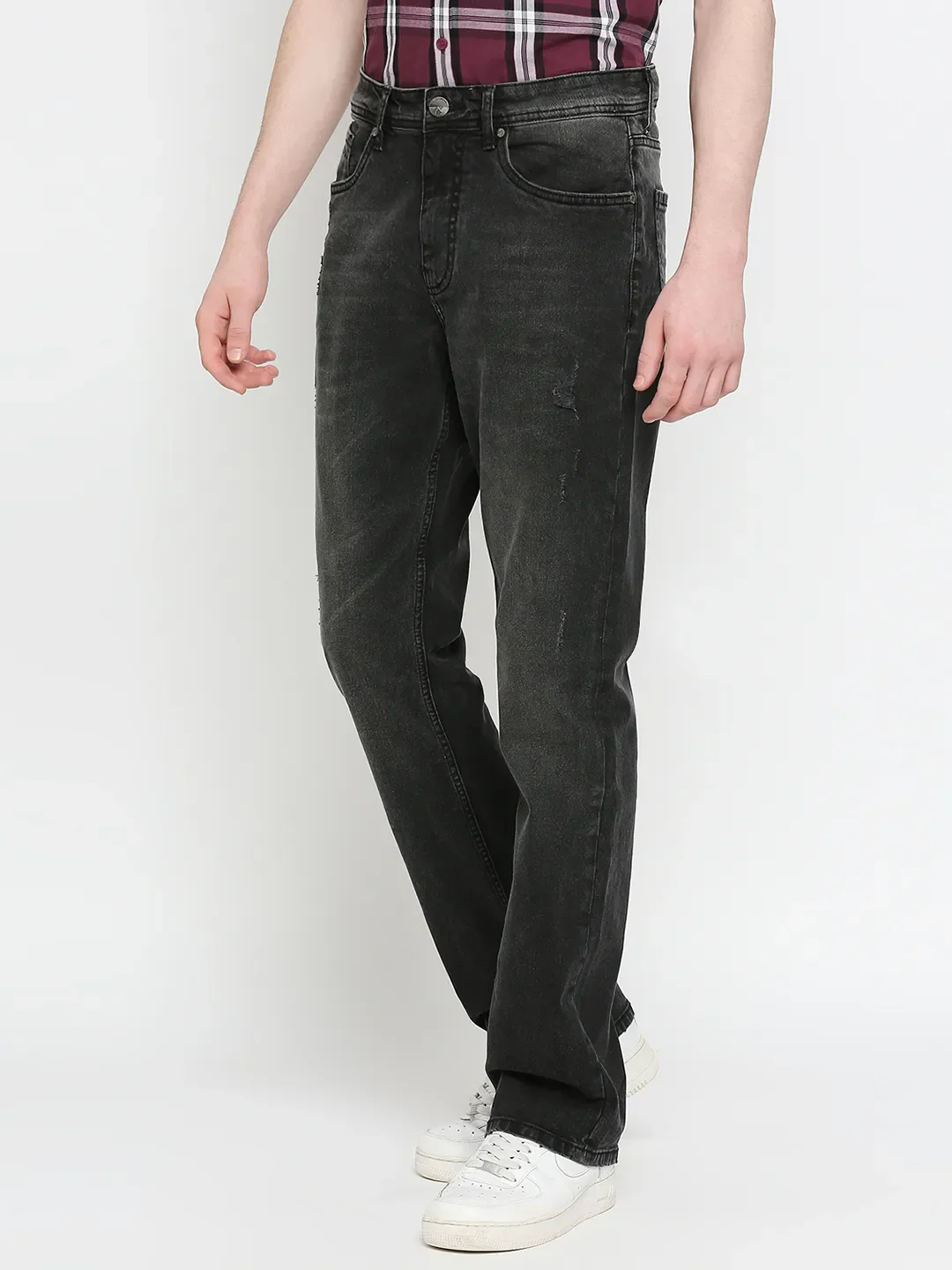 Black Boot Cut Fit Men's Denims by Being Human Clothing - Image 2
