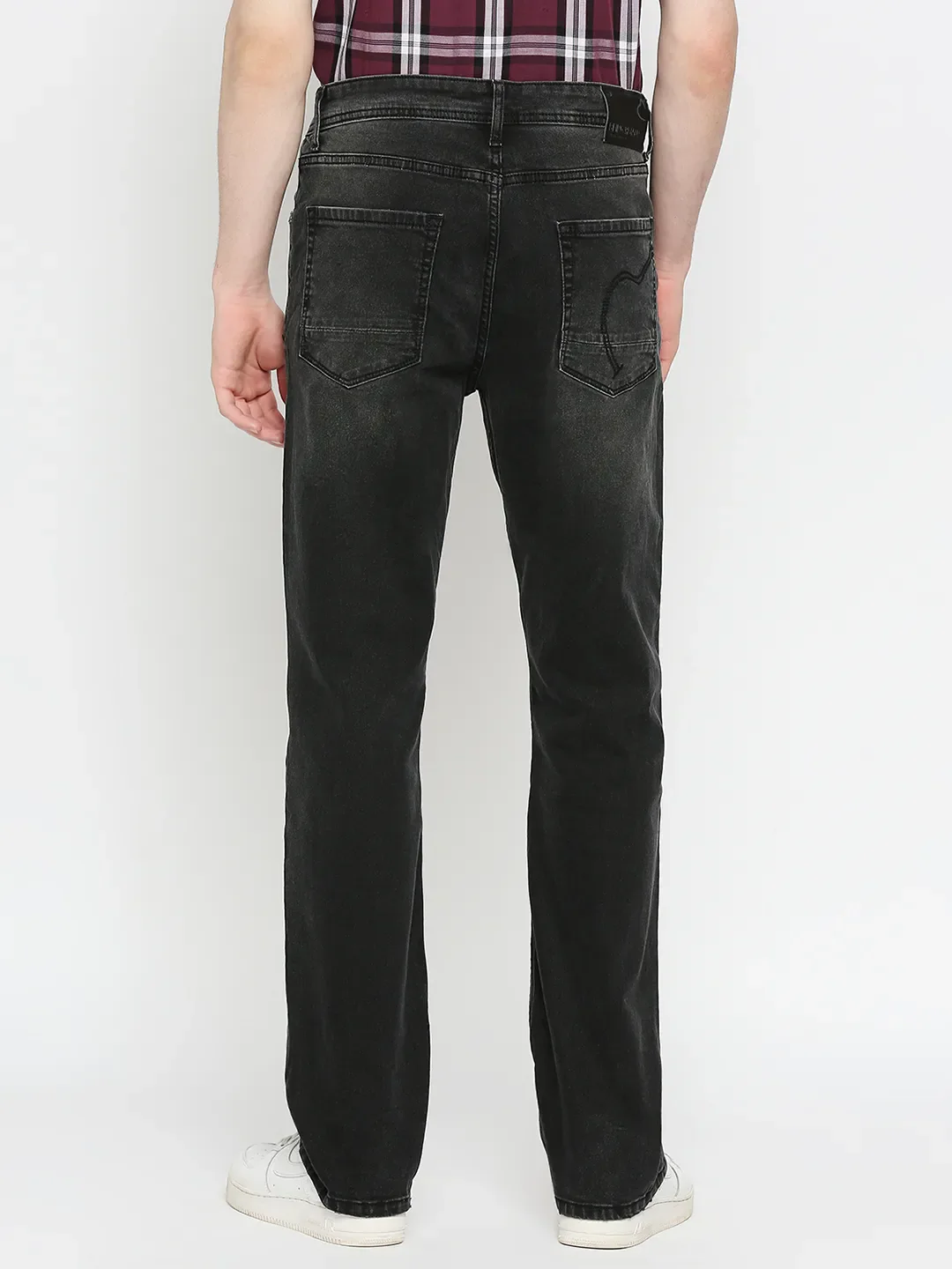 Black Boot Cut Fit Men's Denims by Being Human Clothing - Image 4