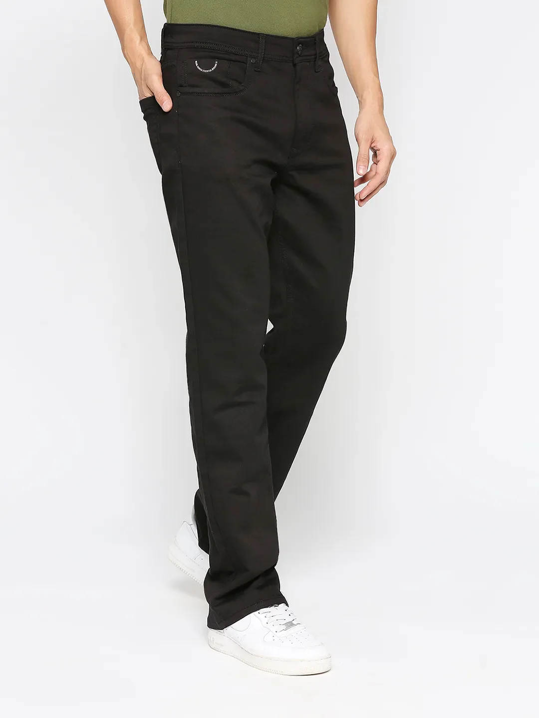Black Boot Cut Fit Men's Denims by Being Human Clothing - Image 3