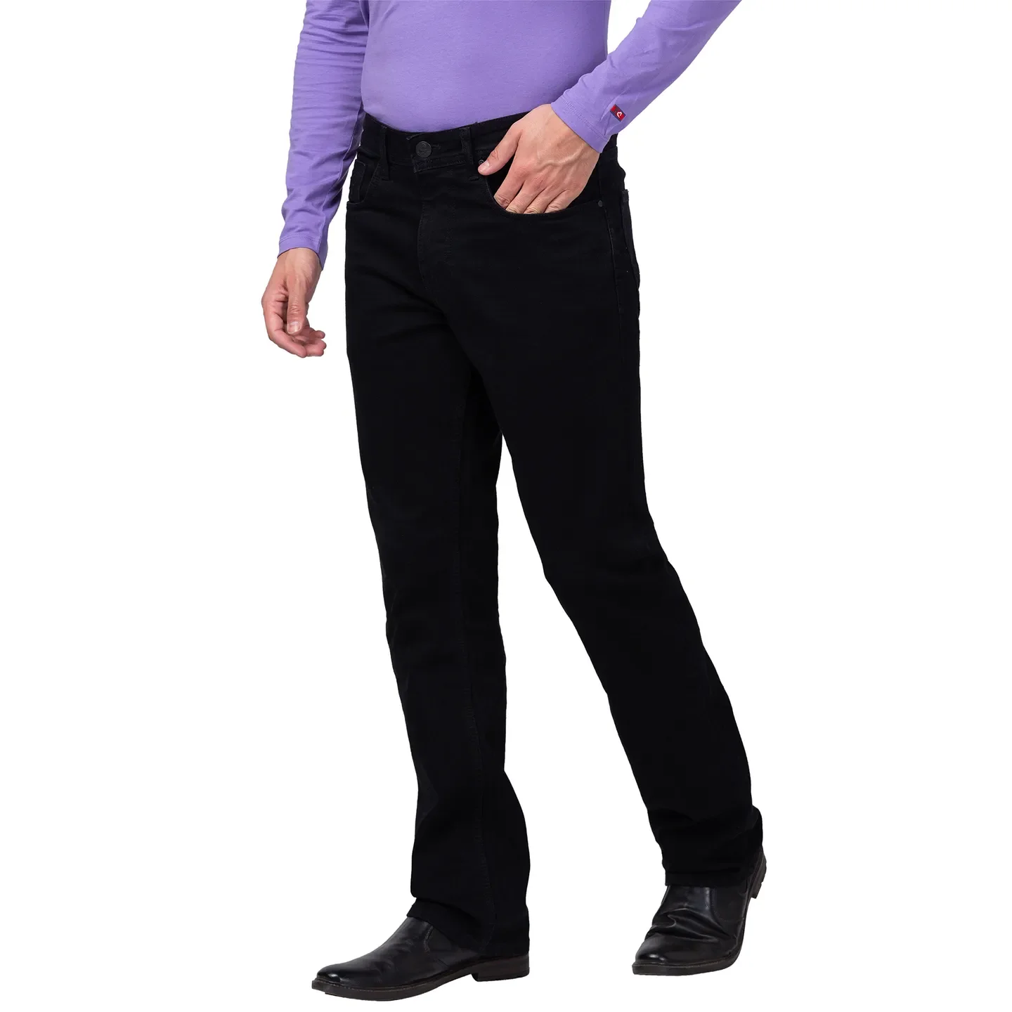 Black Boot Cut Fit Men's Denims by Being Human Clothing - Image 4