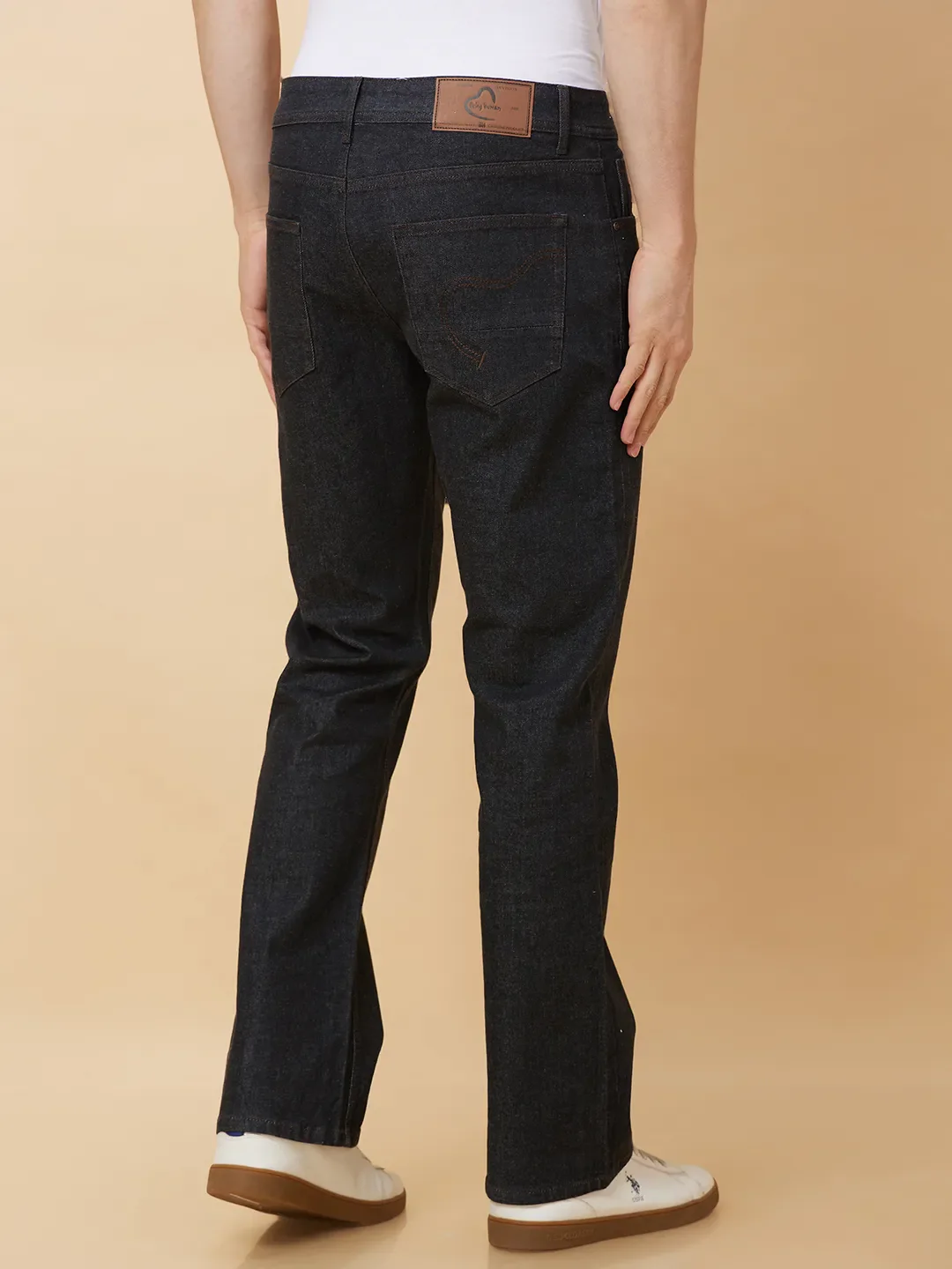 Black Boot Cut Fit Men's Denims by Being Human Clothing - Image 3