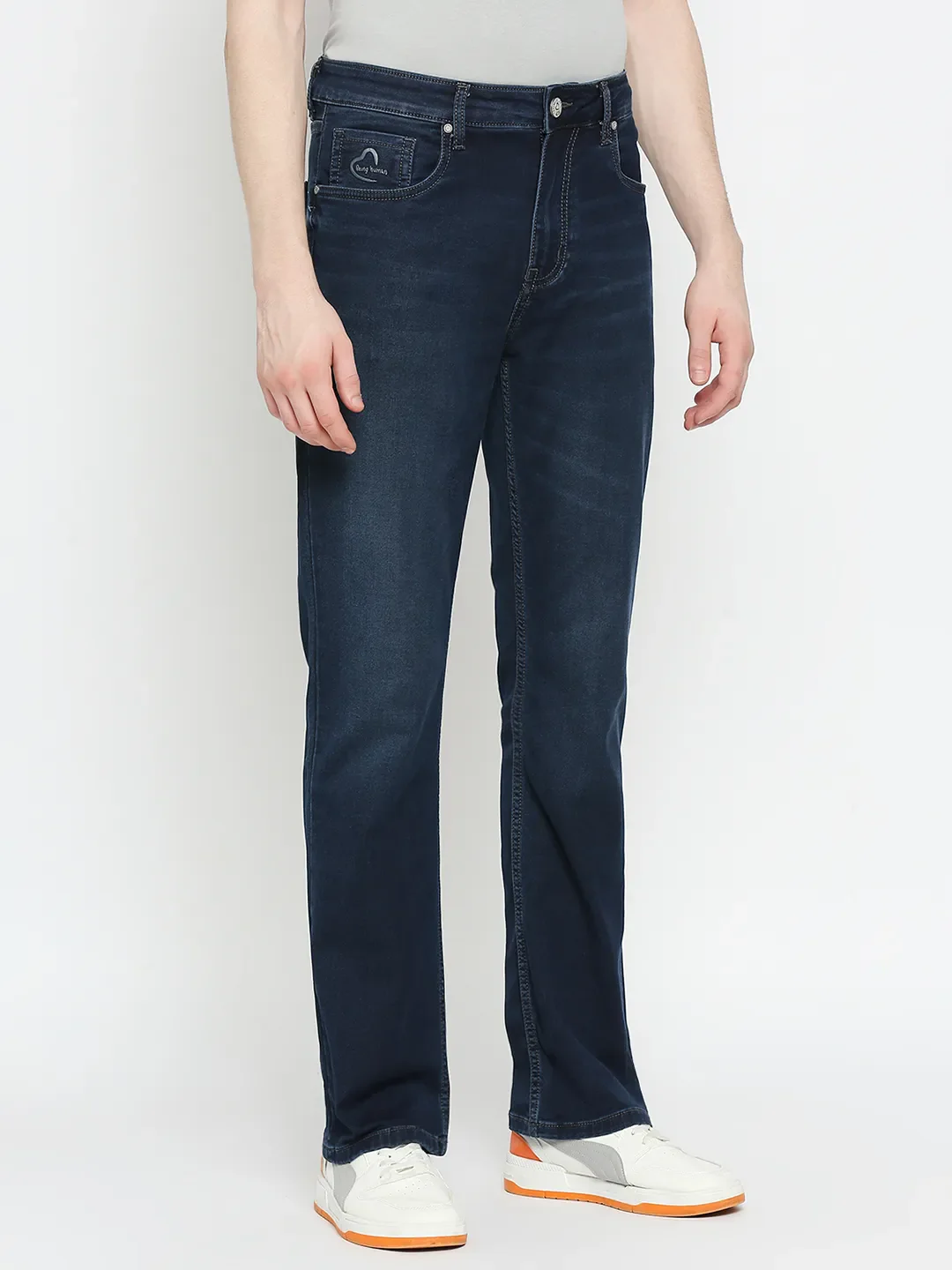 Blue Boot Cut Fit Men's Denims by Being Human Clothing - Image 3