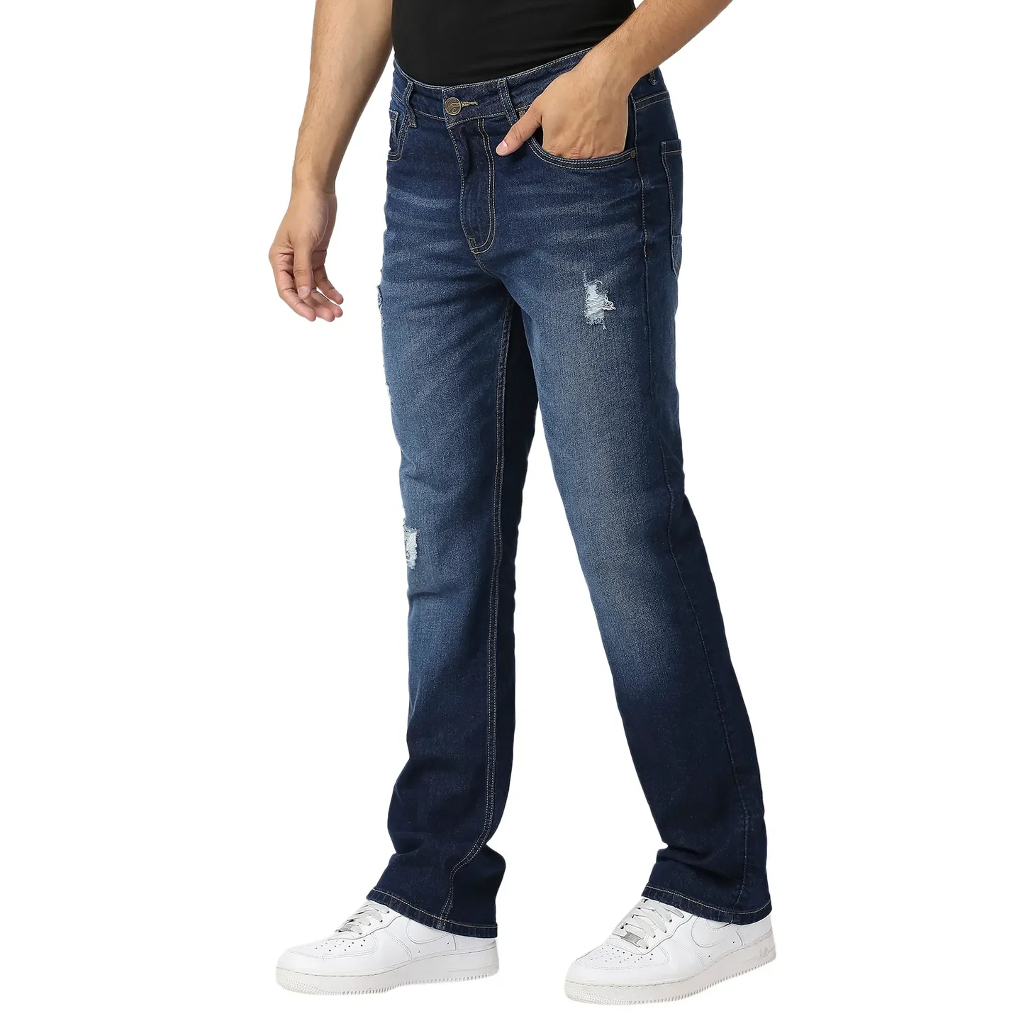 Blue Boot Cut Fit Men's Denims by Being Human Clothing - Image 2