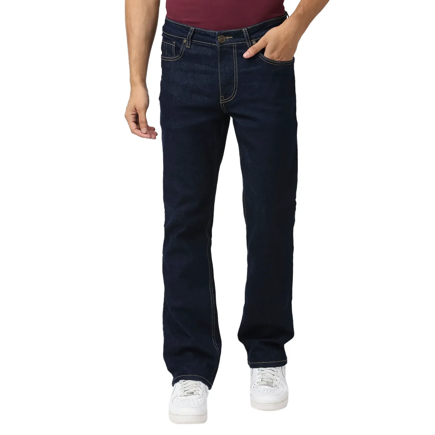 Blue Boot Cut Fit Men's Denims by Being Human Clothing