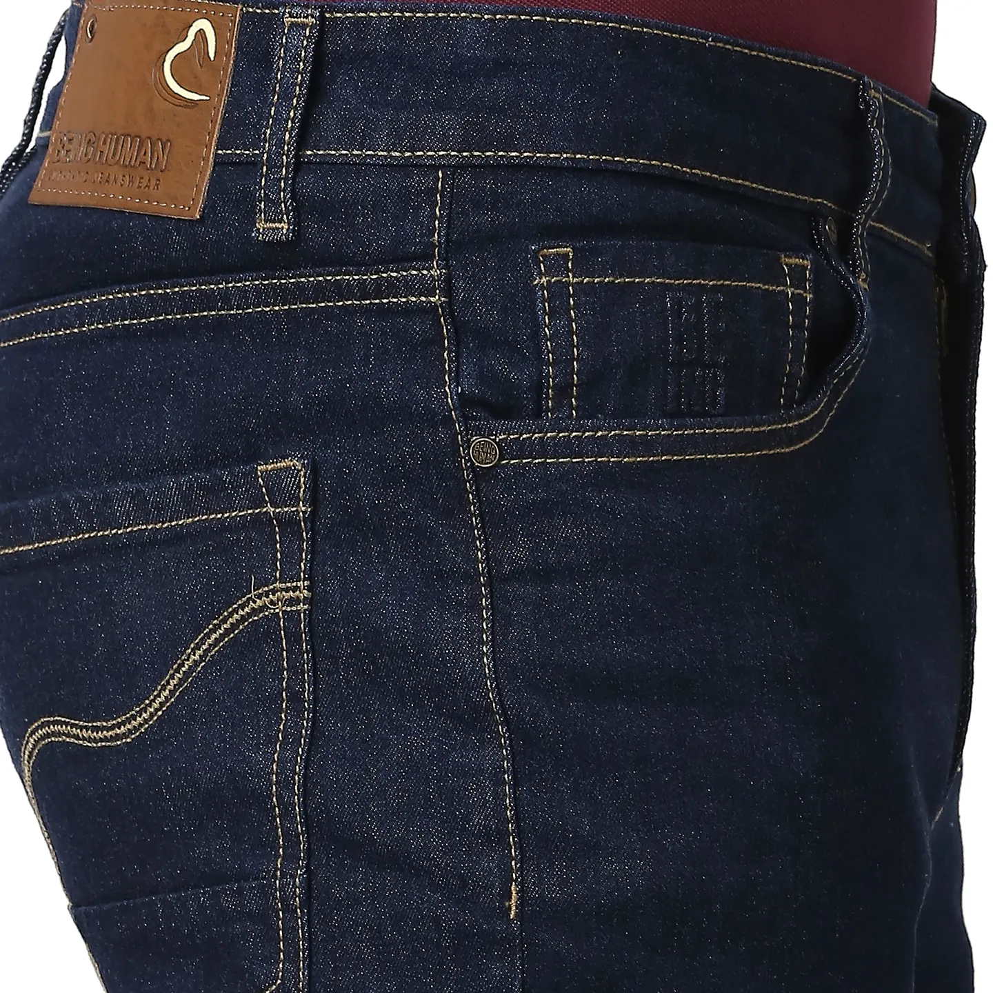 Blue Boot Cut Fit Men's Denims by Being Human Clothing - Image 5