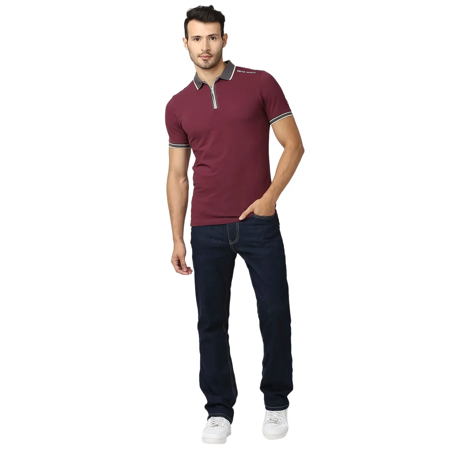 Blue Boot Cut Fit Men's Denims by Being Human Clothing - Image 6