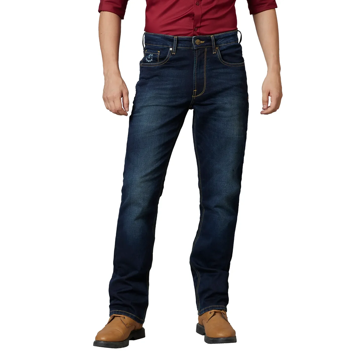 Blue Boot Cut Fit Men's Denims by Being Human Clothing
