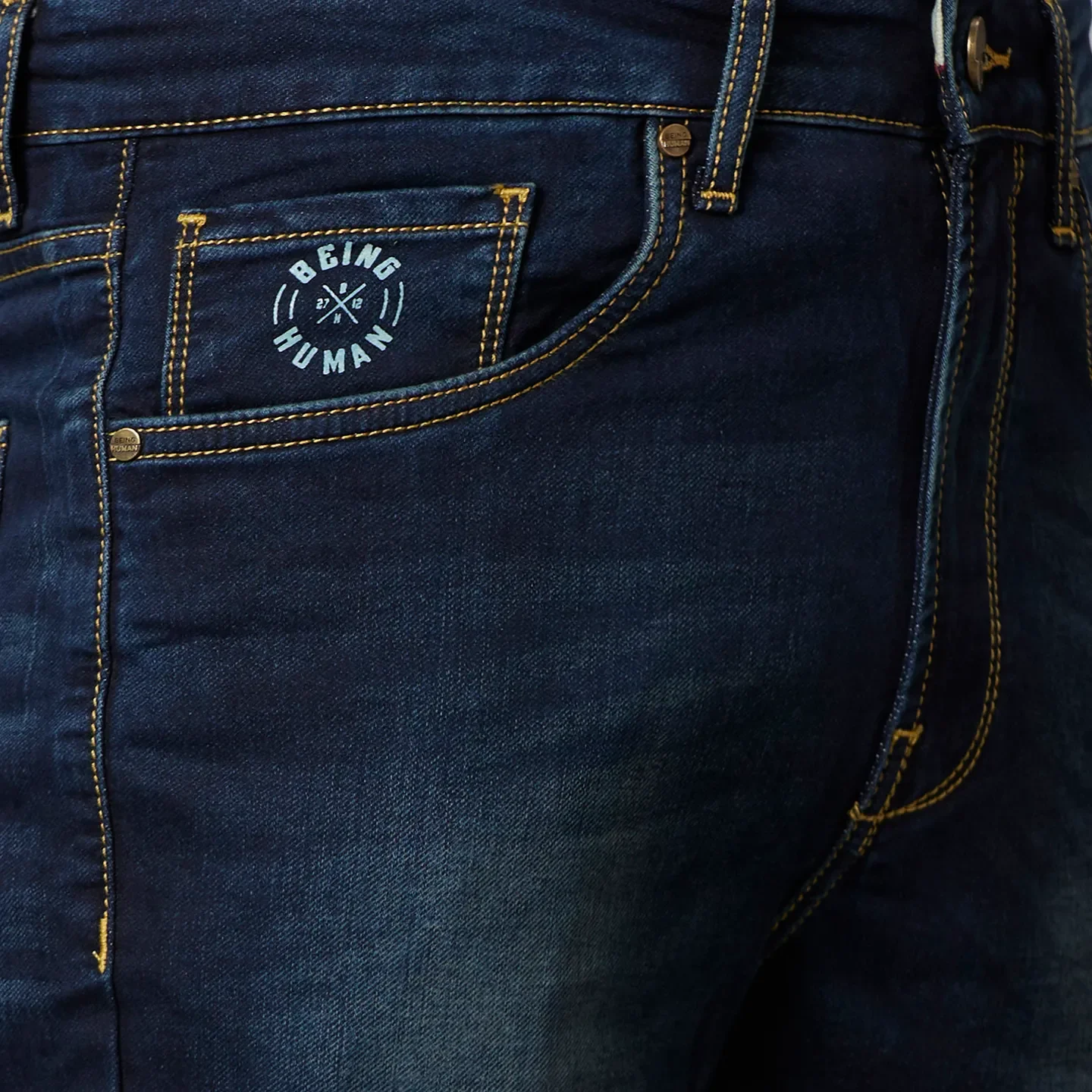 Blue Boot Cut Fit Men's Denims by Being Human Clothing - Image 4