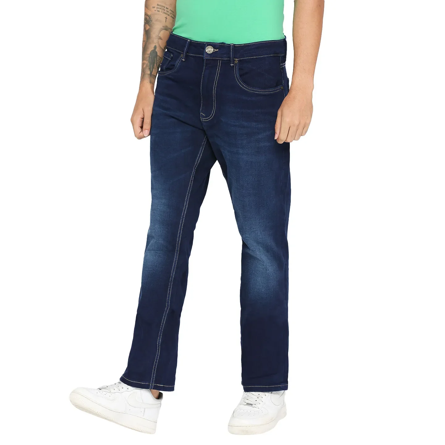 Blue Boot Cut Fit Men's Denims by Being Human Clothing - Image 2
