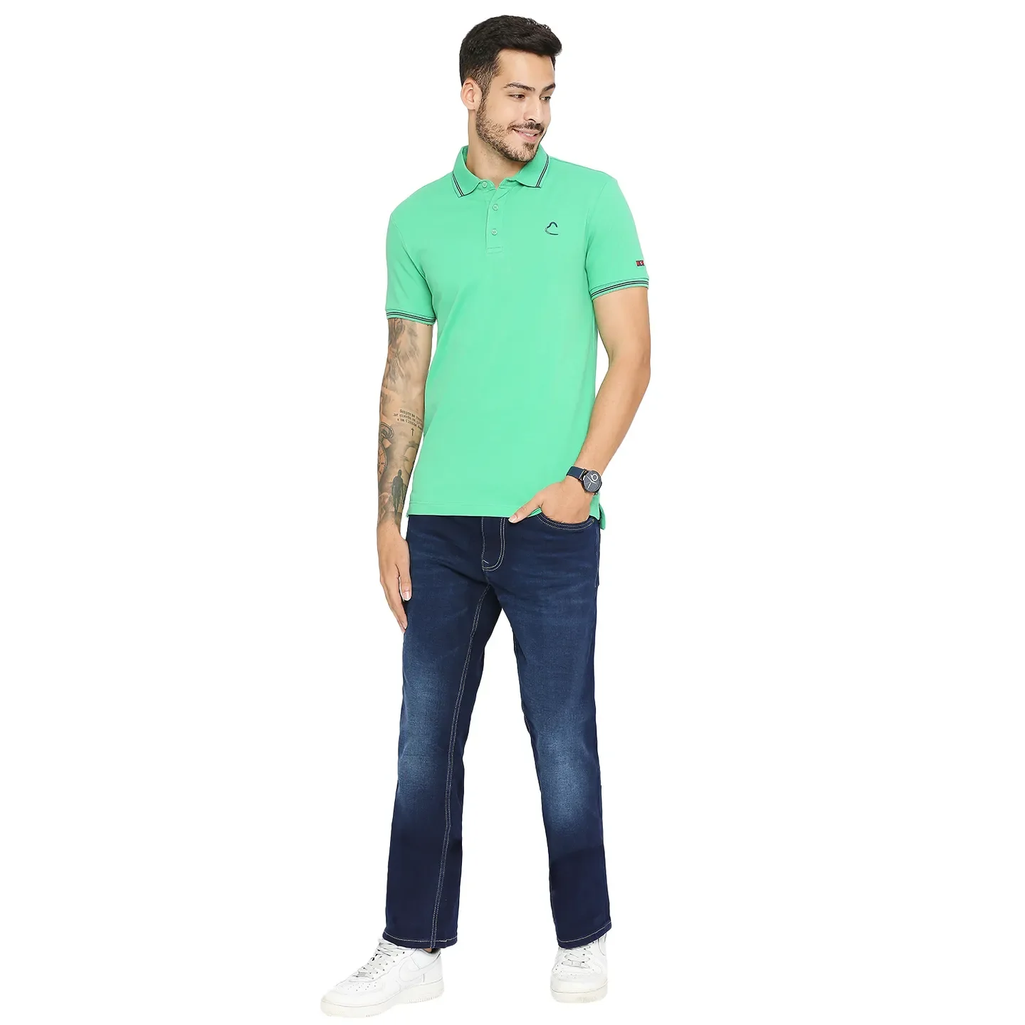 Blue Boot Cut Fit Men's Denims by Being Human Clothing - Image 6