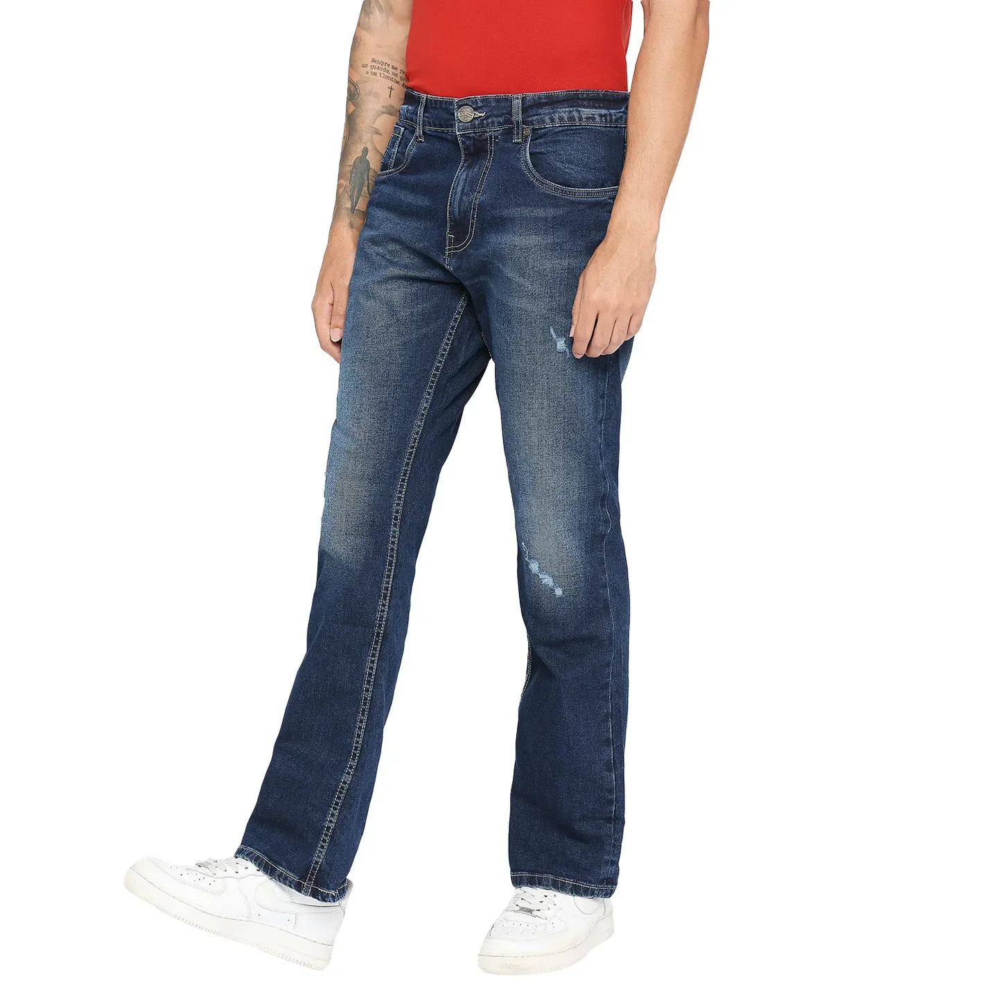 Blue Boot Cut Fit Men's Denims by Being Human Clothing - Image 2