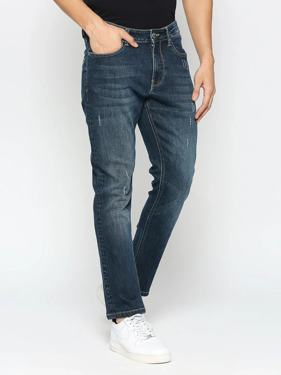 Blue Boot Cut Fit Men's Denims by Being Human Clothing - Image 3