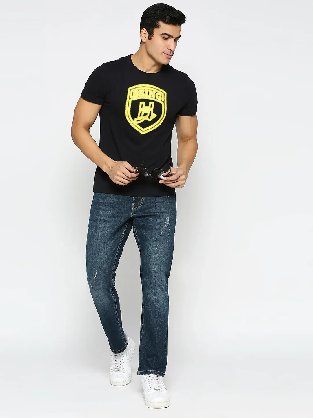 Blue Boot Cut Fit Men's Denims by Being Human Clothing - Image 6