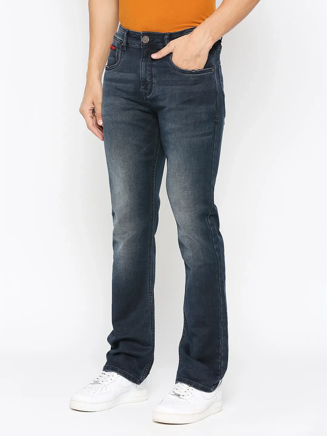 Blue Boot Cut Fit Men's Denims by Being Human Clothing - Image 2