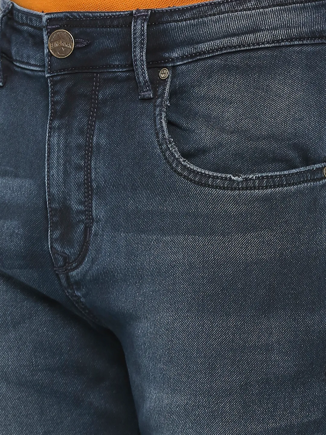 Blue Boot Cut Fit Men's Denims by Being Human Clothing - Image 5