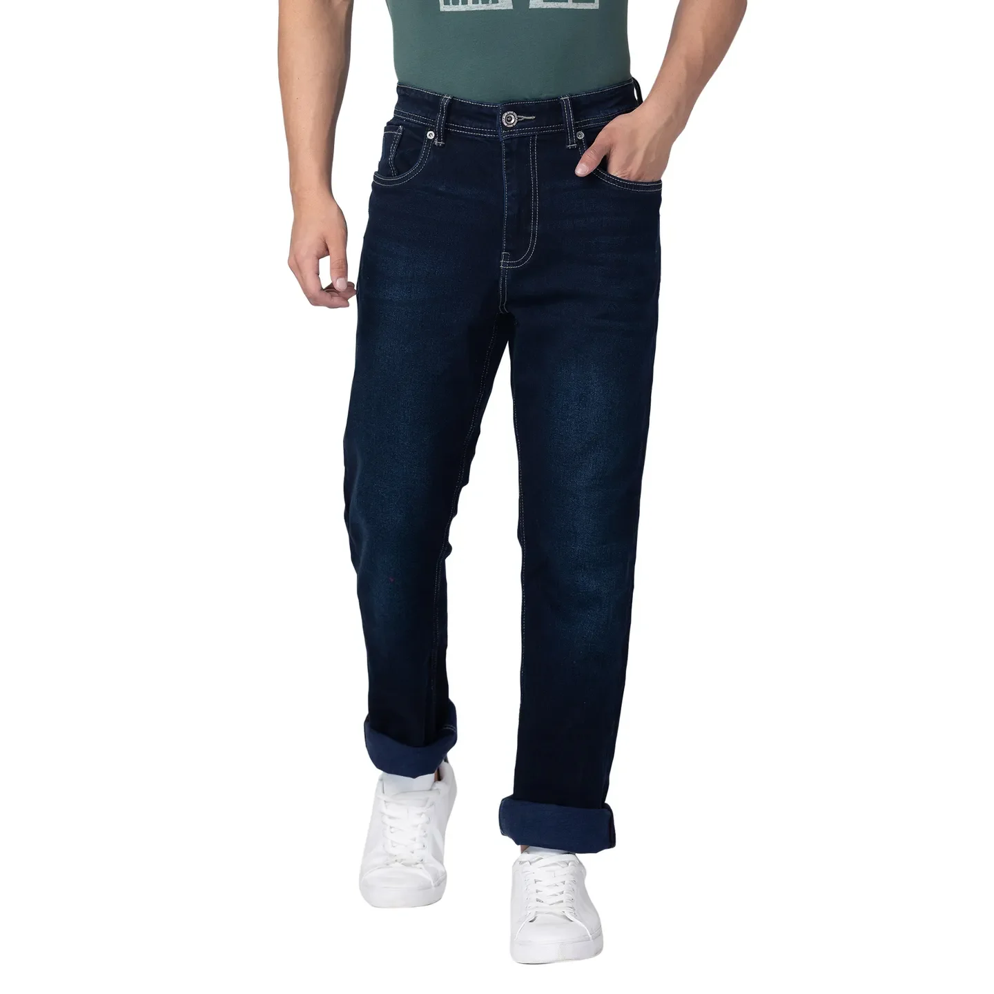 Blue Boot Cut Fit Men's Denims by Being Human Clothing
