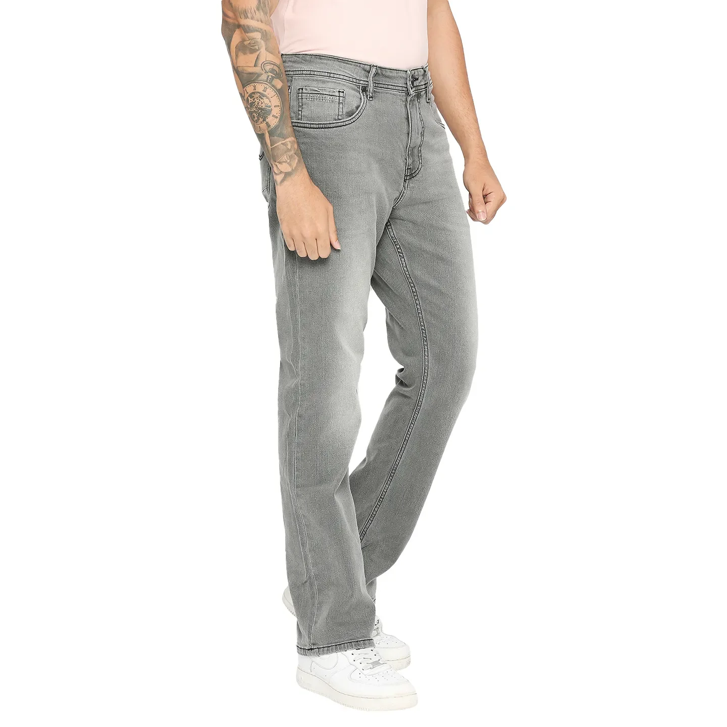Grey Boot Cut Fit Men's Denims by Being Human Clothing - Image 3