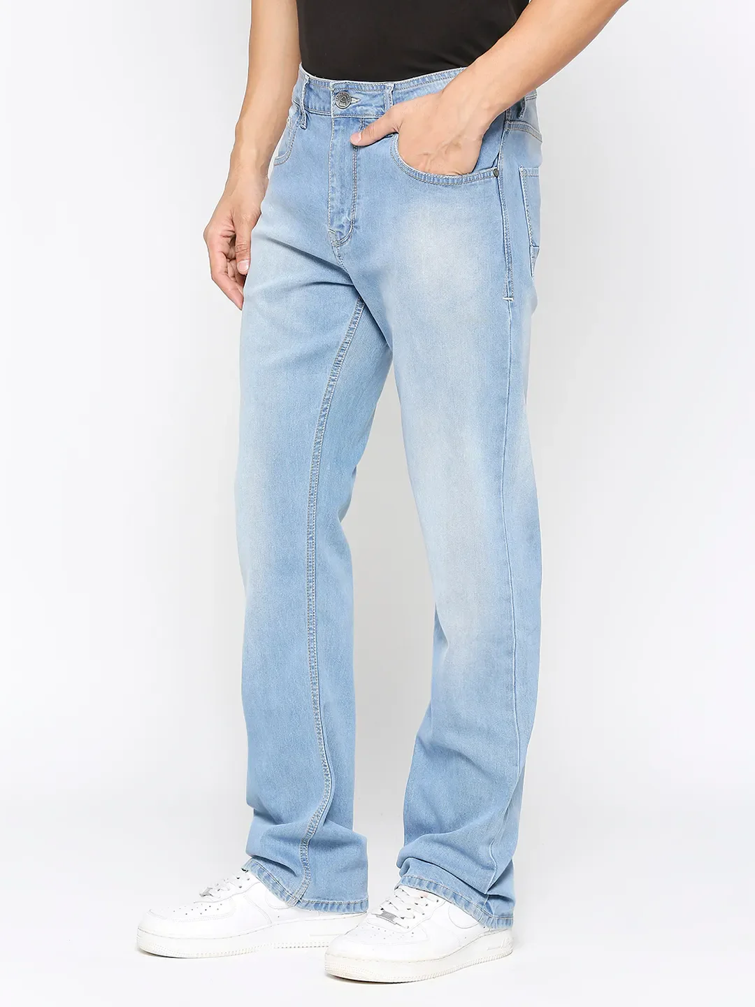 Blue Boot Cut Fit Men's Denims by Being Human Clothing - Image 2