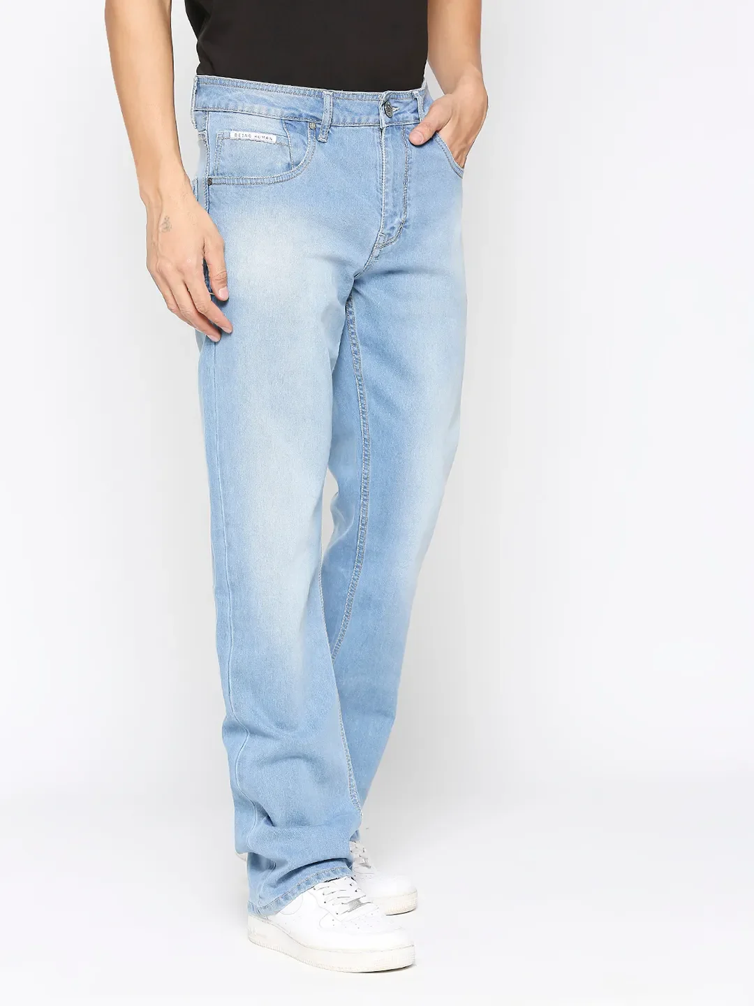 Blue Boot Cut Fit Men's Denims by Being Human Clothing - Image 3