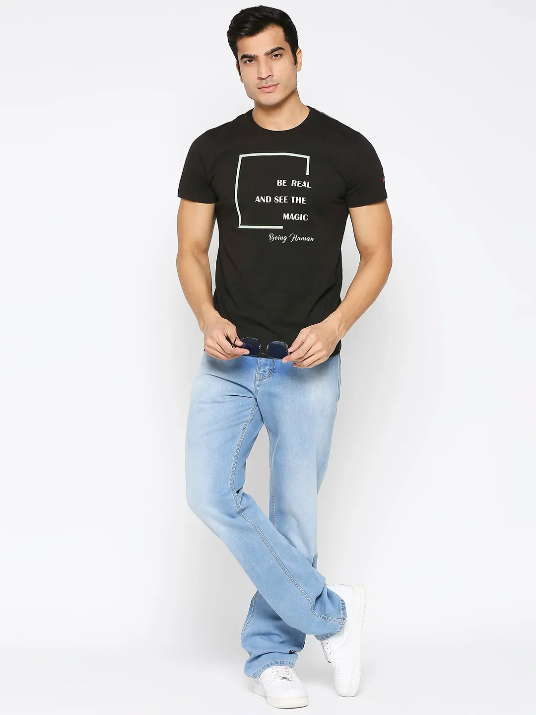 Blue Boot Cut Fit Men's Denims by Being Human Clothing - Image 6