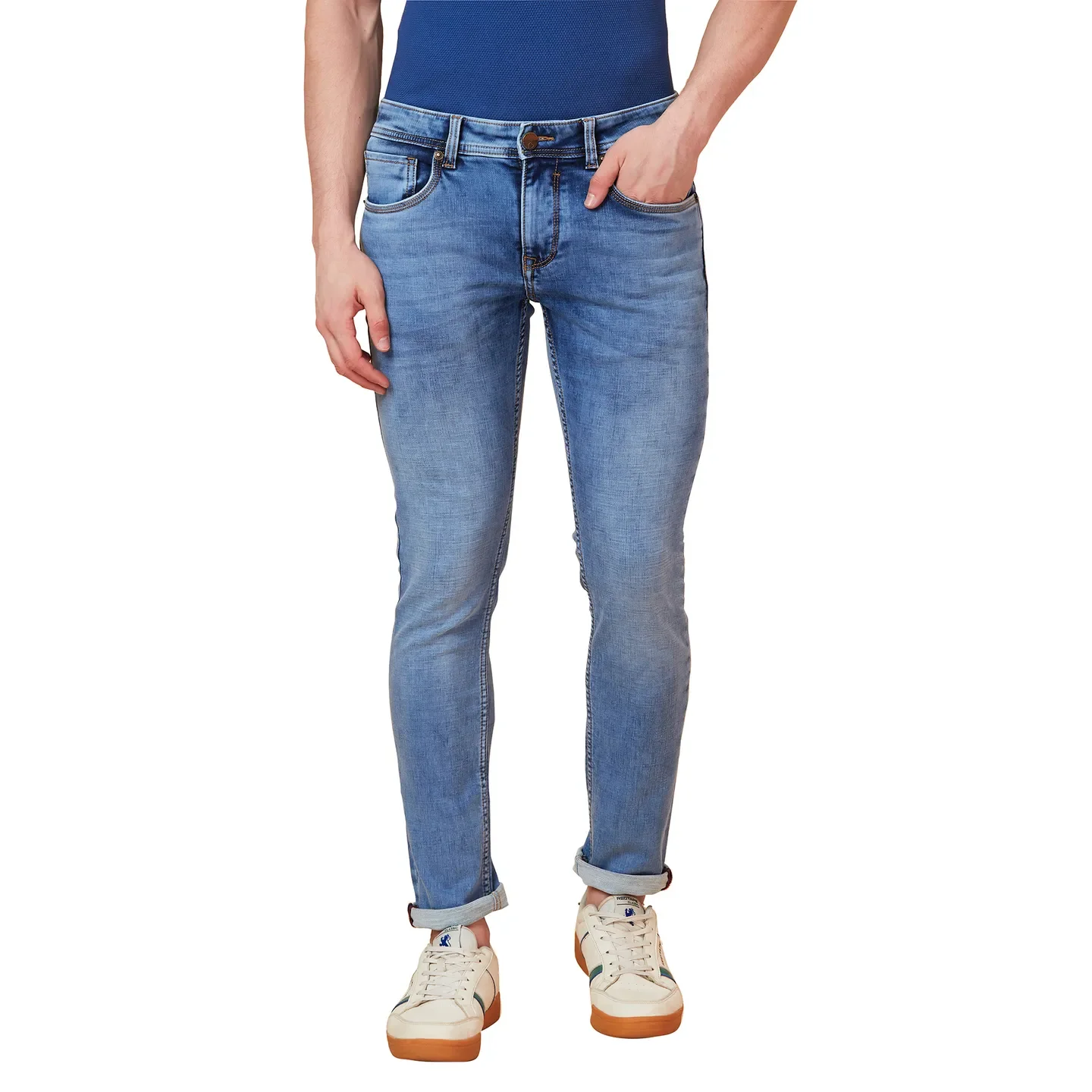 Blue Boot Cut Fit Men's Denims by Being Human Clothing - Image 3