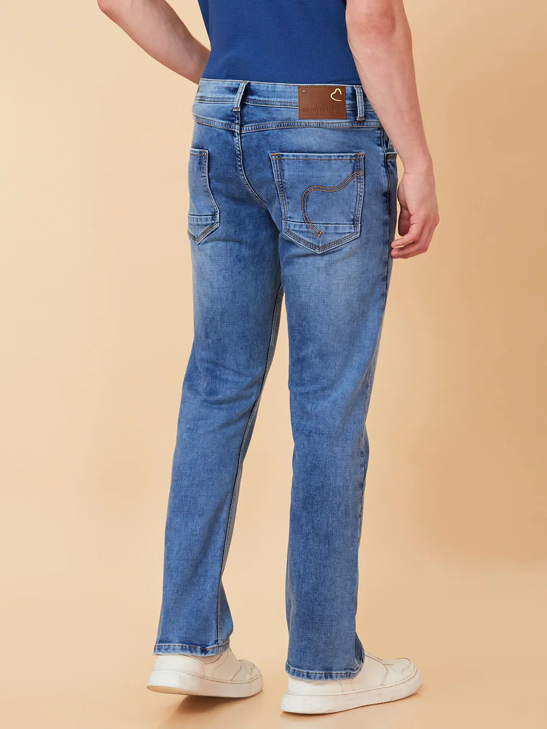 Blue Boot Cut Fit Men's Denims by Being Human Clothing - Image 3