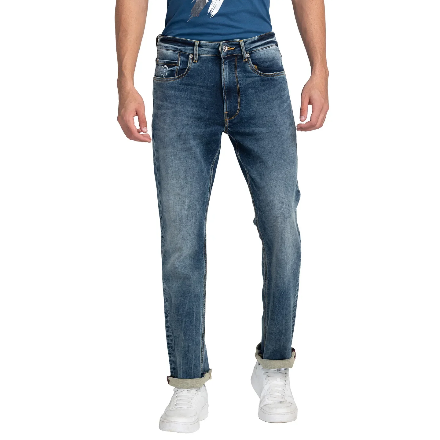 Blue Boot Cut Fit Men's Denims by Being Human Clothing