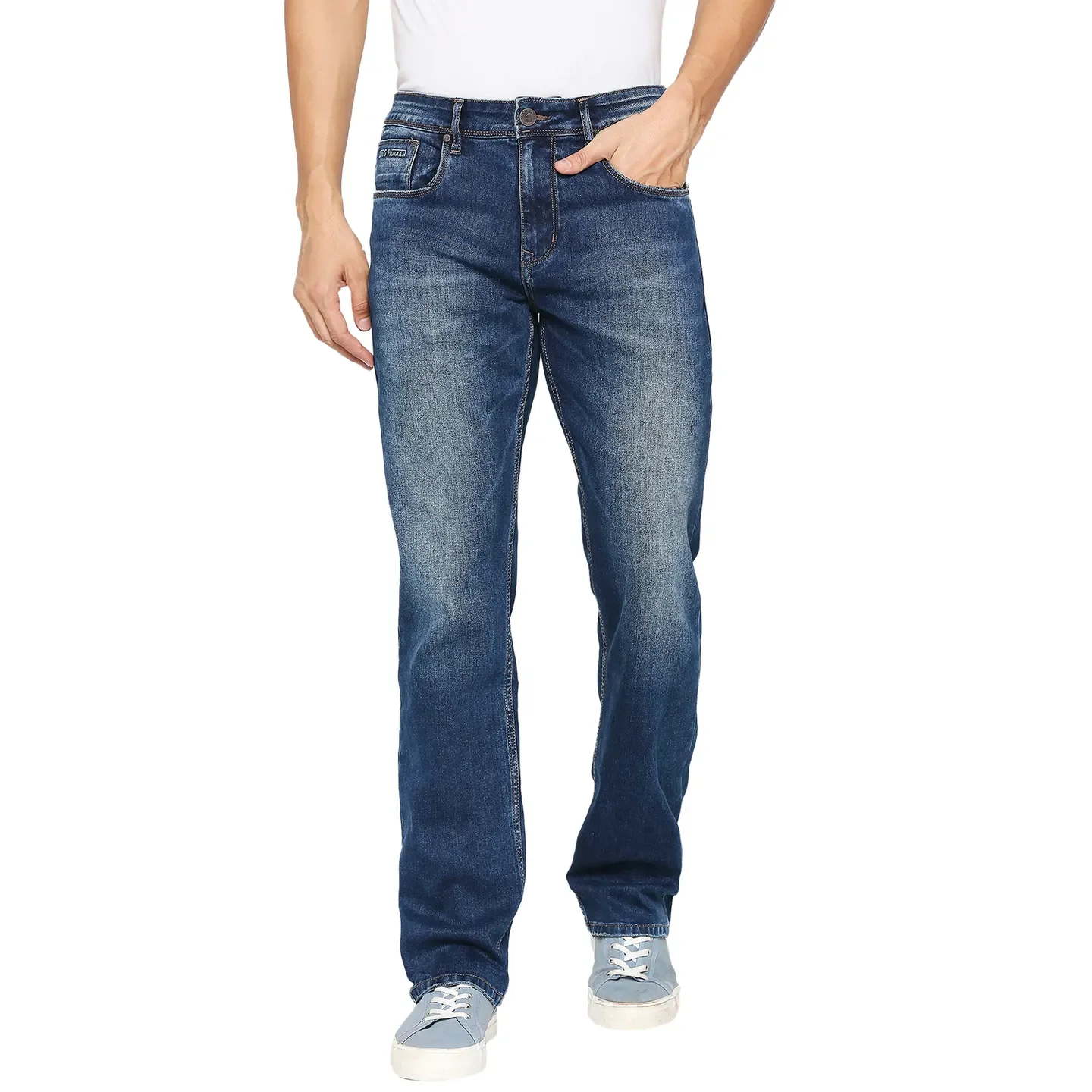Blue Boot Cut Fit Men's Denims by Being Human Clothing