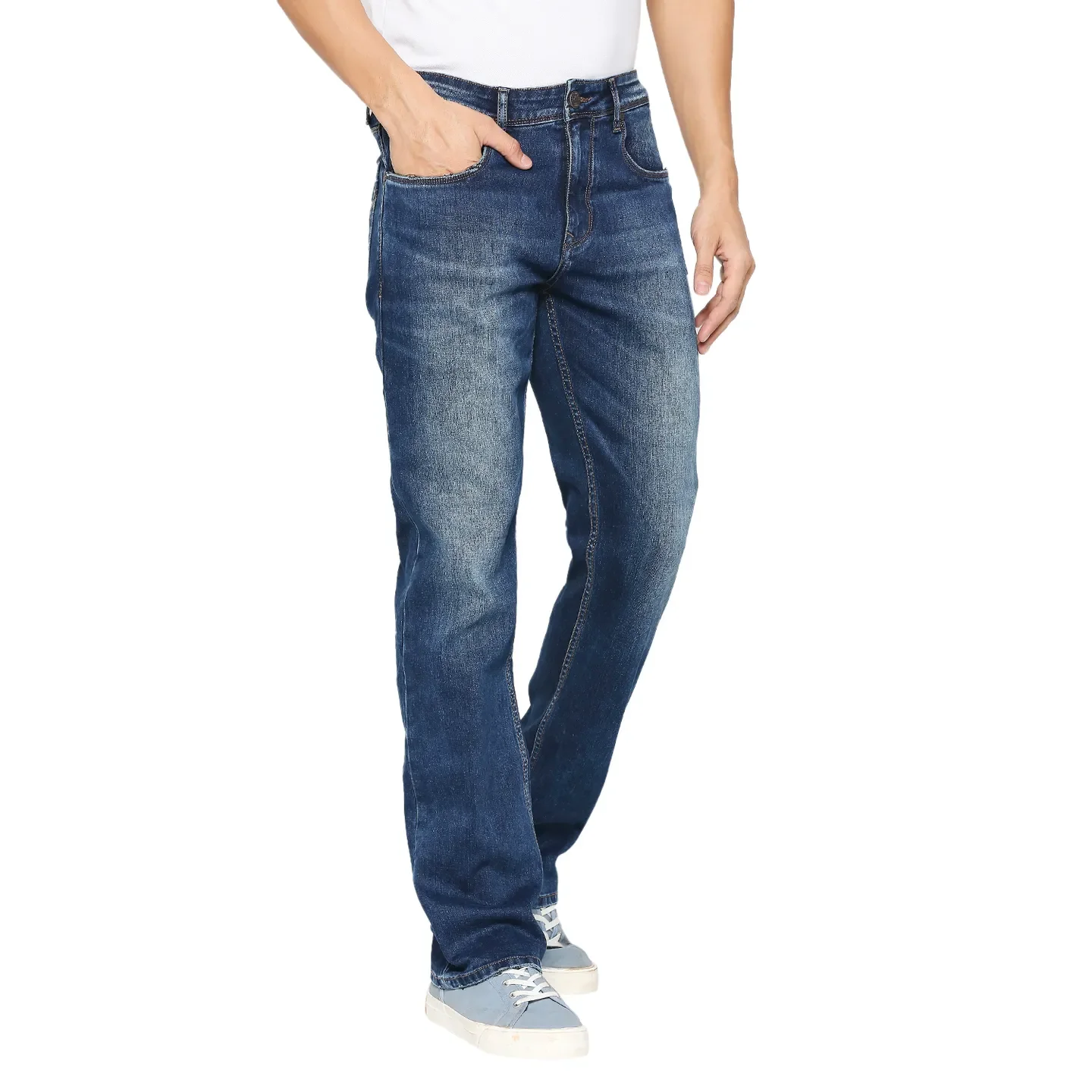Blue Boot Cut Fit Men's Denims by Being Human Clothing - Image 3