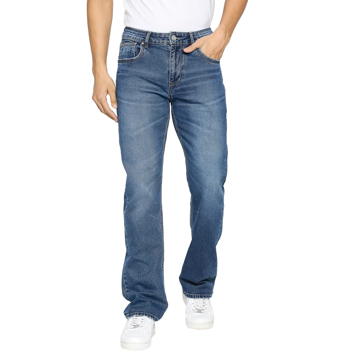 Blue Boot Cut Fit Men's Denims by Being Human Clothing