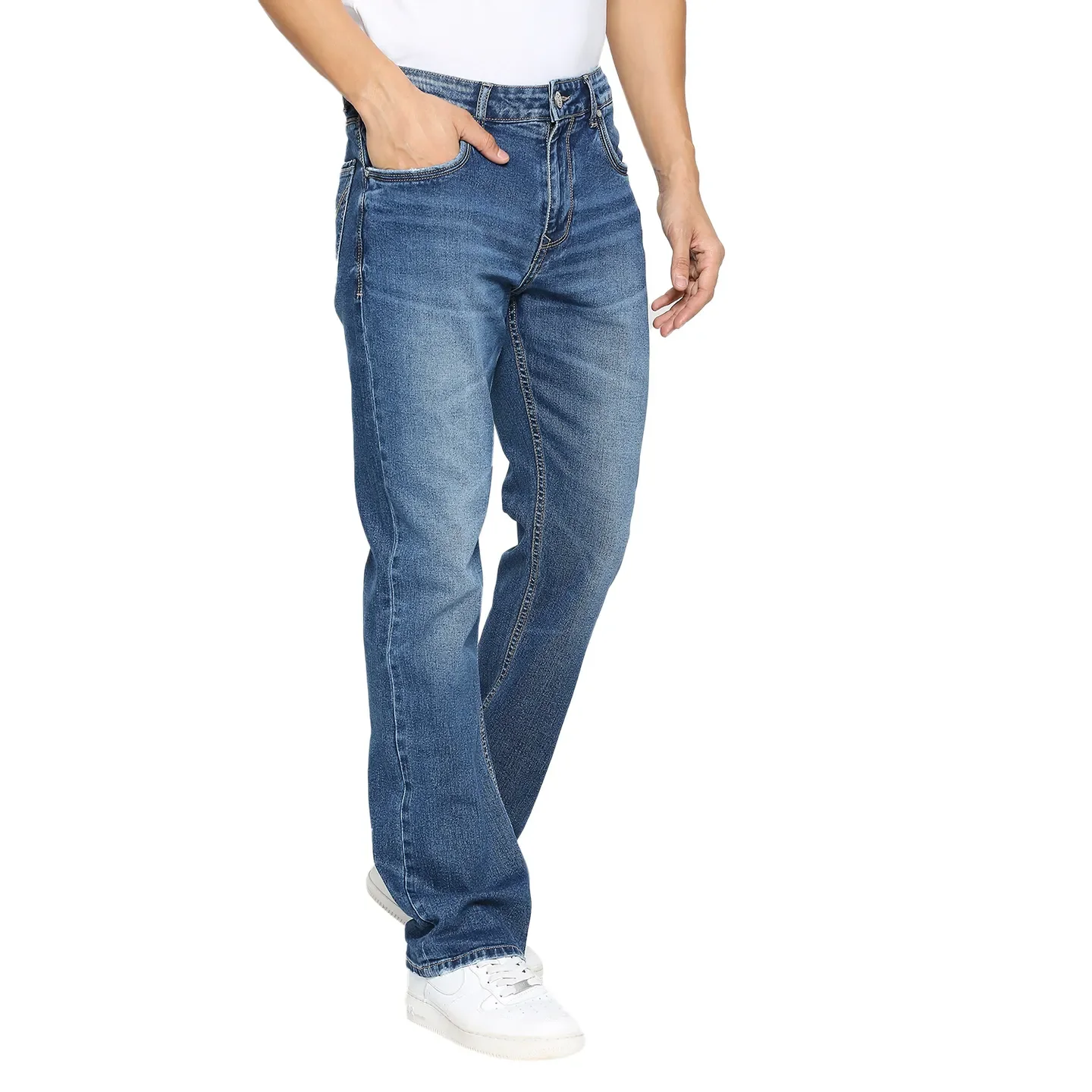 Blue Boot Cut Fit Men's Denims by Being Human Clothing - Image 3