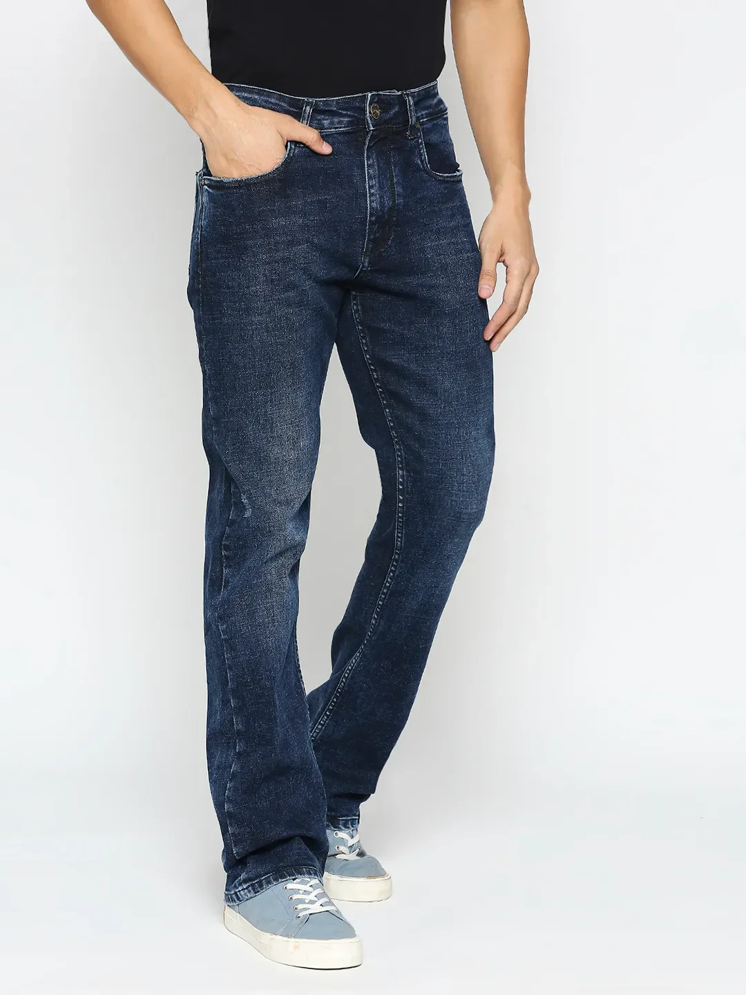 Blue Boot Cut Fit Men's Denims by Being Human Clothing - Image 3