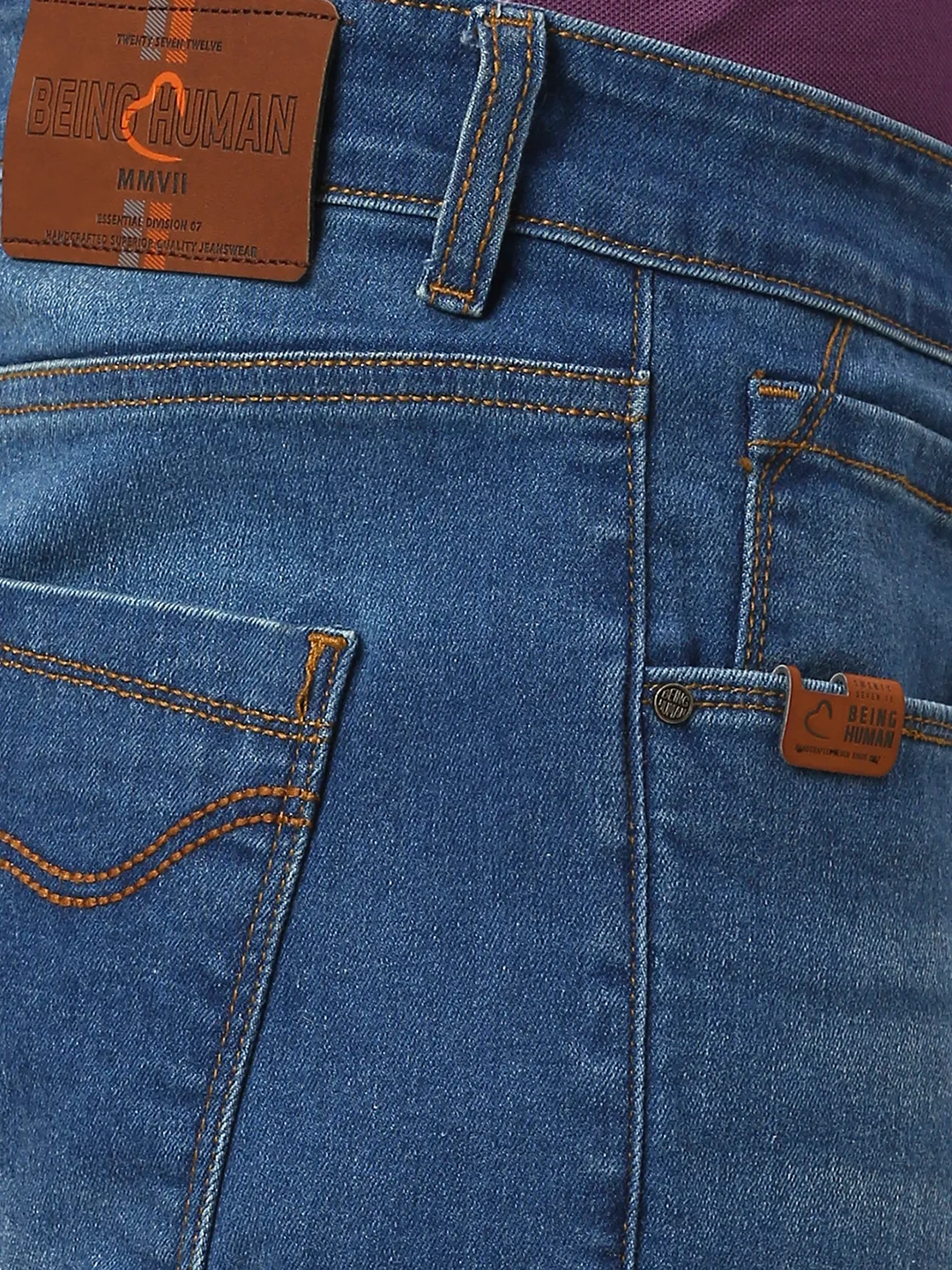 Blue Boot Cut Fit Men's Denims by Being Human Clothing - Image 3