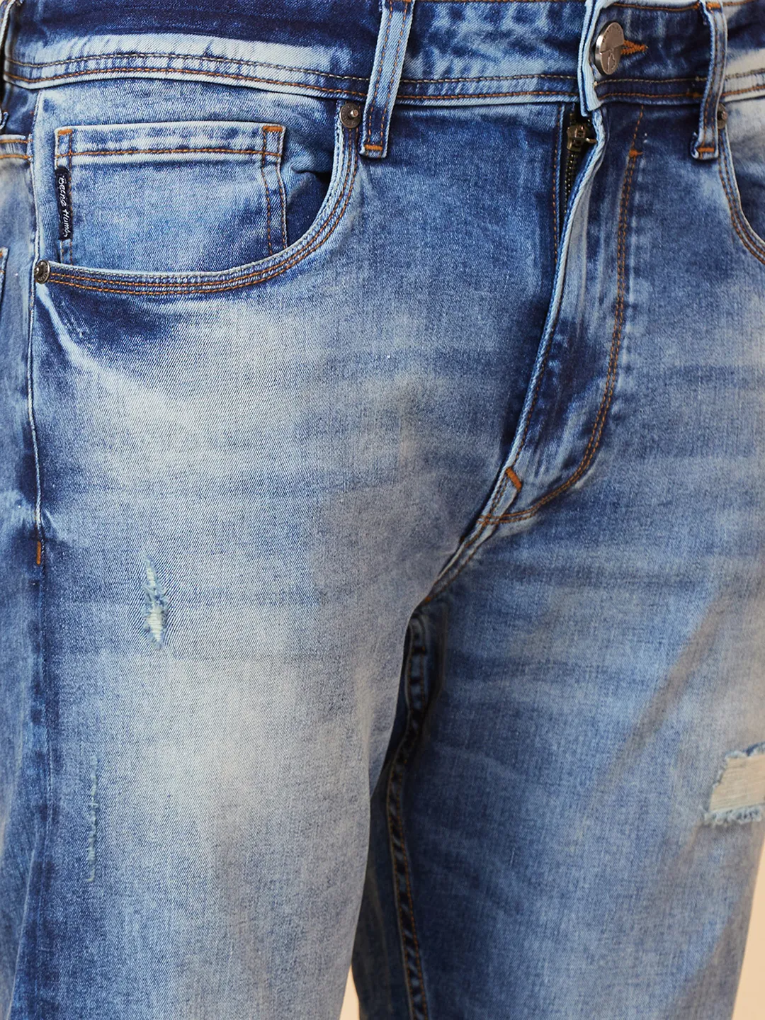 Blue Boot Cut Fit Men's Denims by Being Human Clothing - Image 5