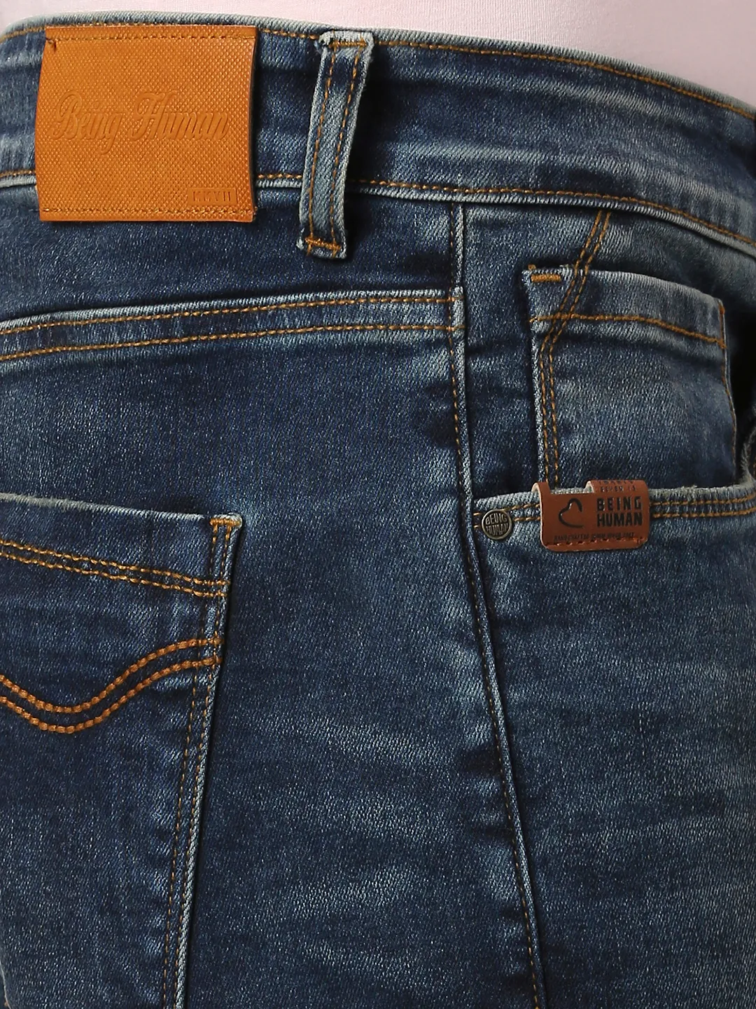 Blue Boot Cut Fit Men's Denims by Being Human Clothing - Image 5