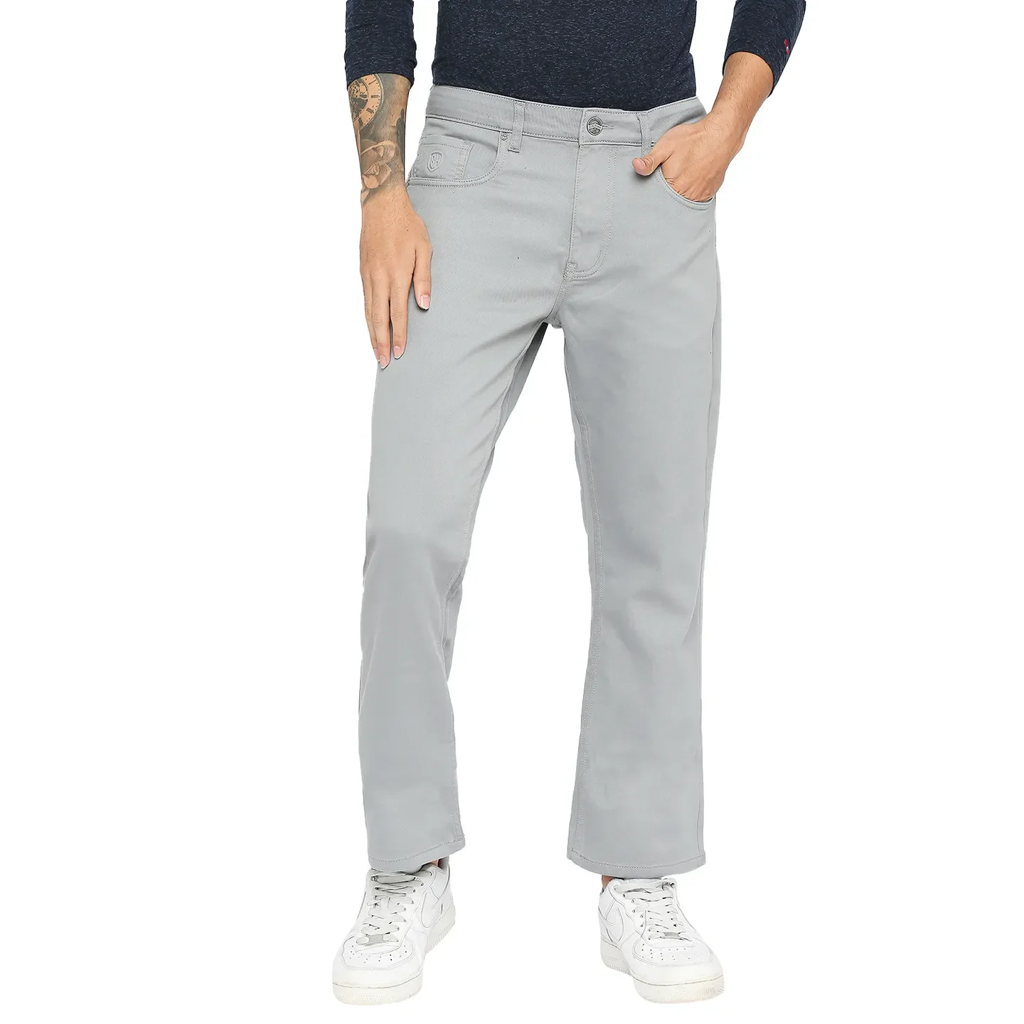Grey Boot Cut Fit Men's Denims by Being Human Clothing