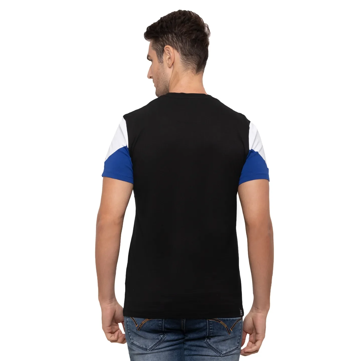 Black Boxy Over Sized Fit Round Neck Men's T-Shirt by Being Human Clothing - Image 3