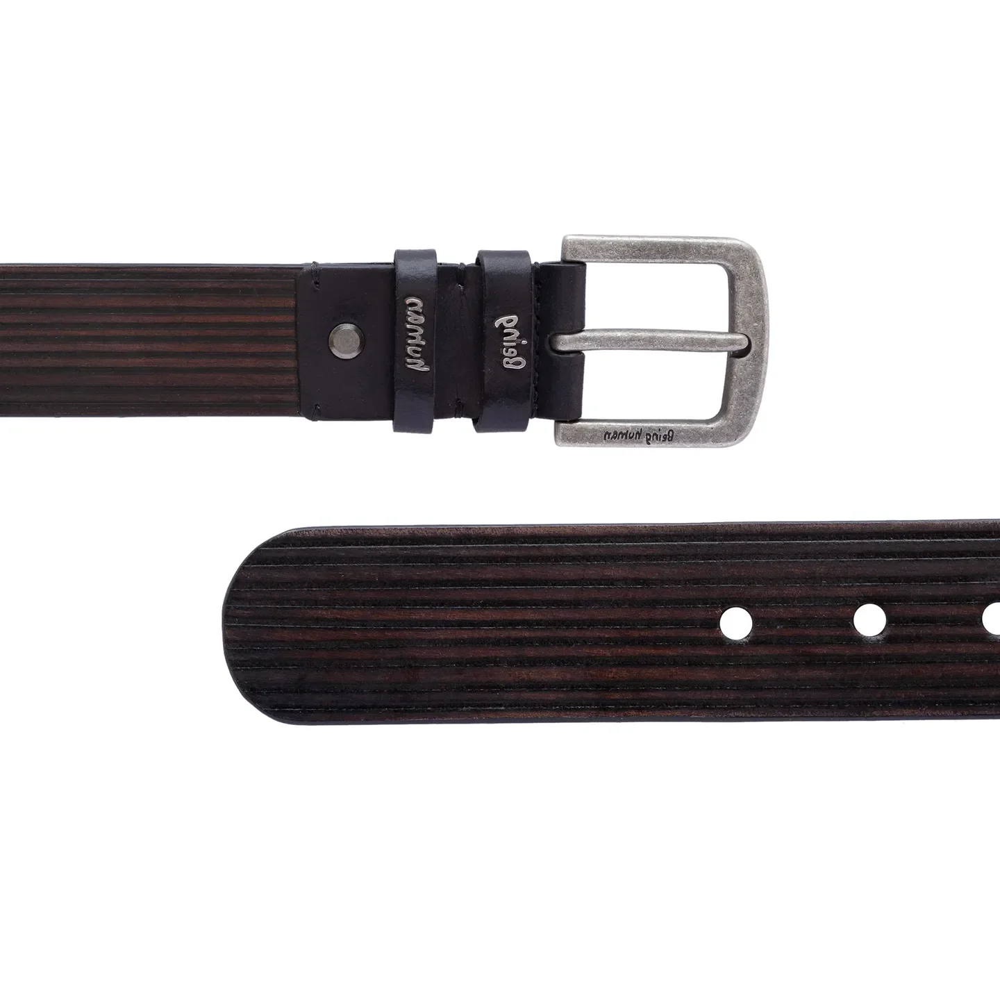 Brown Leather Men's Belt By Being Human Clothing - Image 3